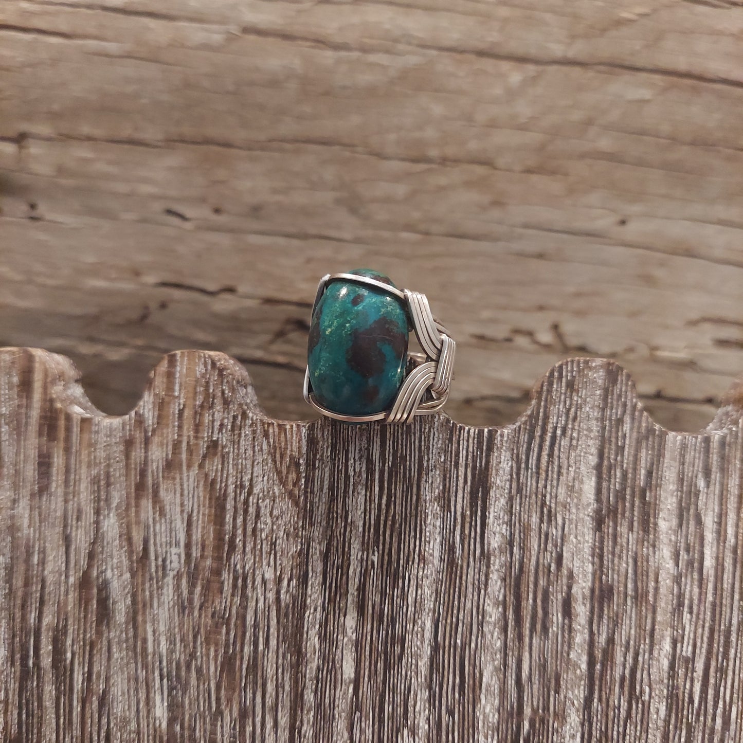 Wired Dalmatian Jasper Ring