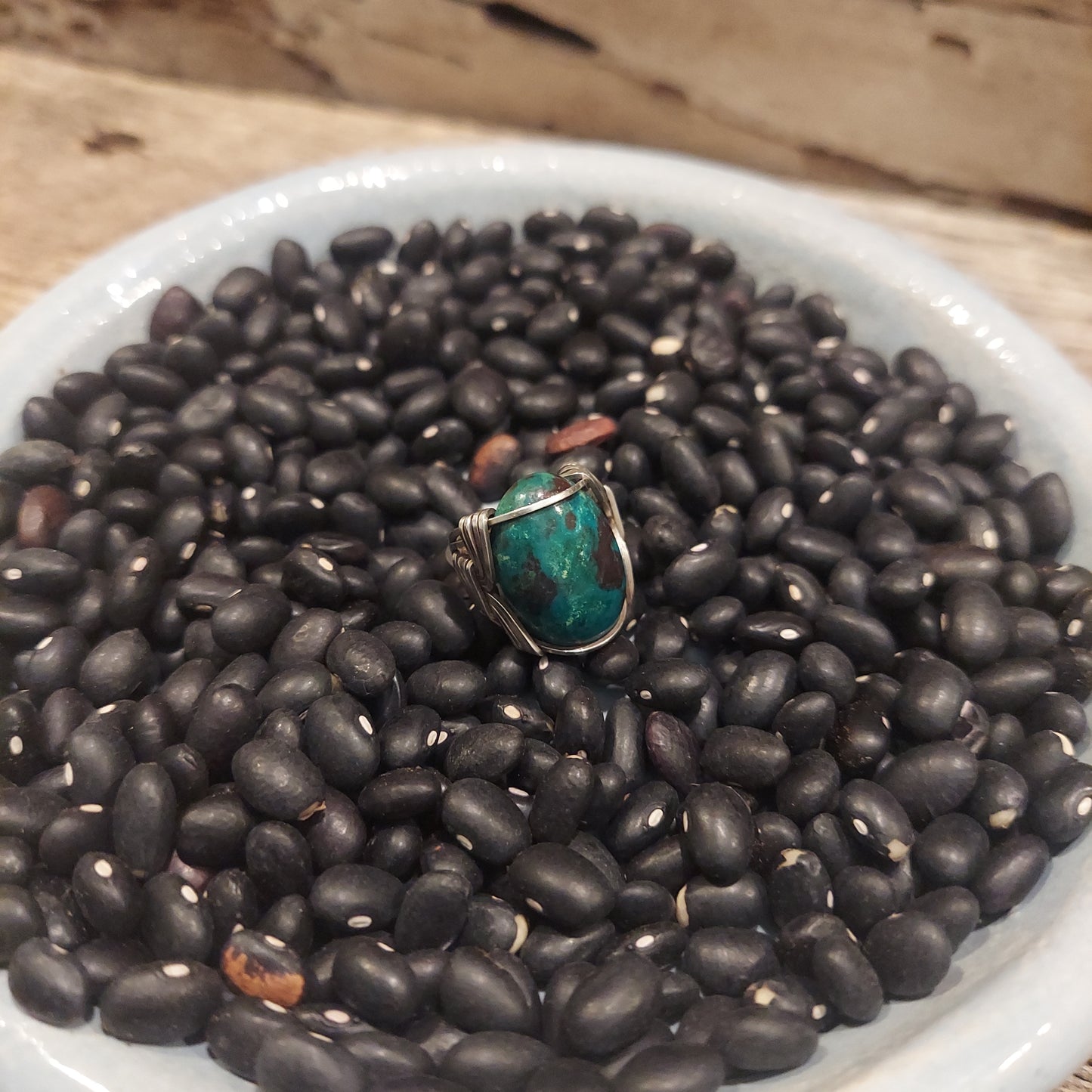 Wired Dalmatian Jasper Ring