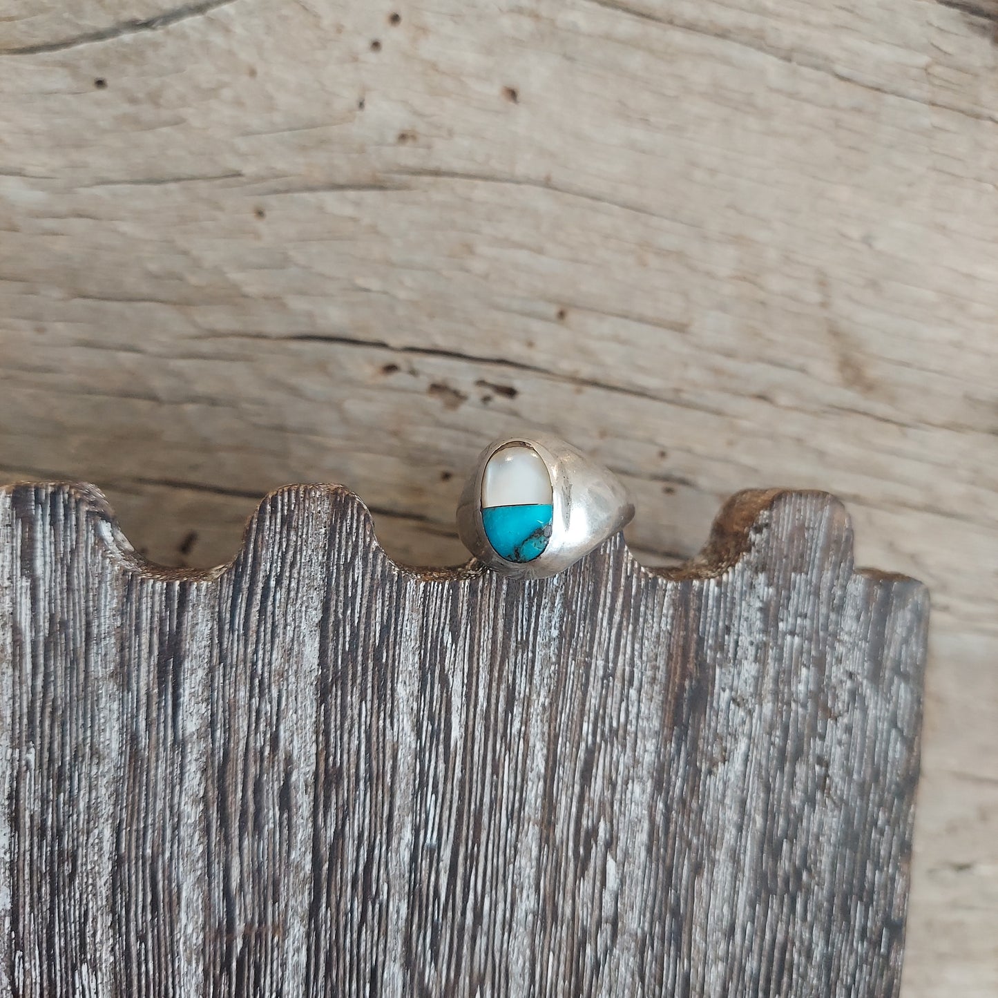 Vintage Turquoise & Mother of Pearl Ring