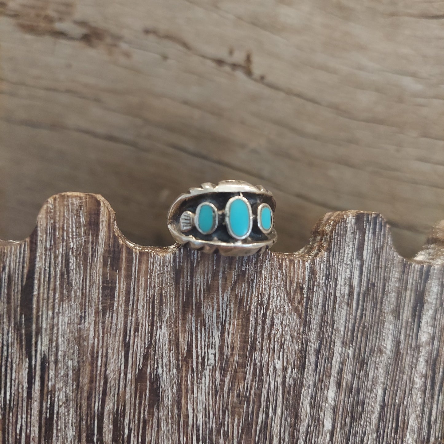 3 Stone Turquoise Ring