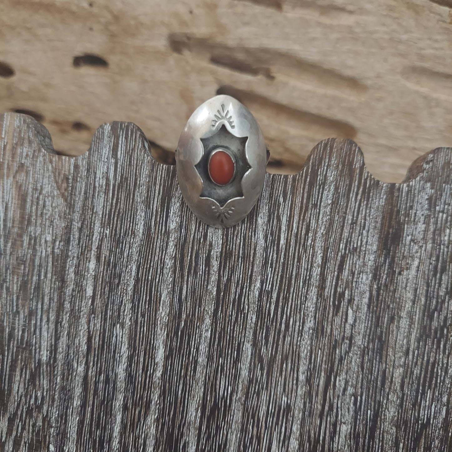 Coral Shadow Box Ring