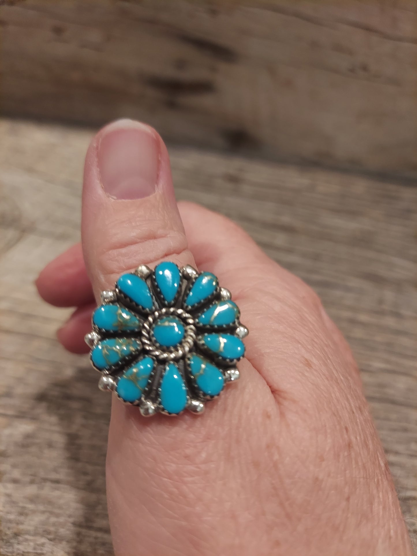 Turquoise Cluster Ring