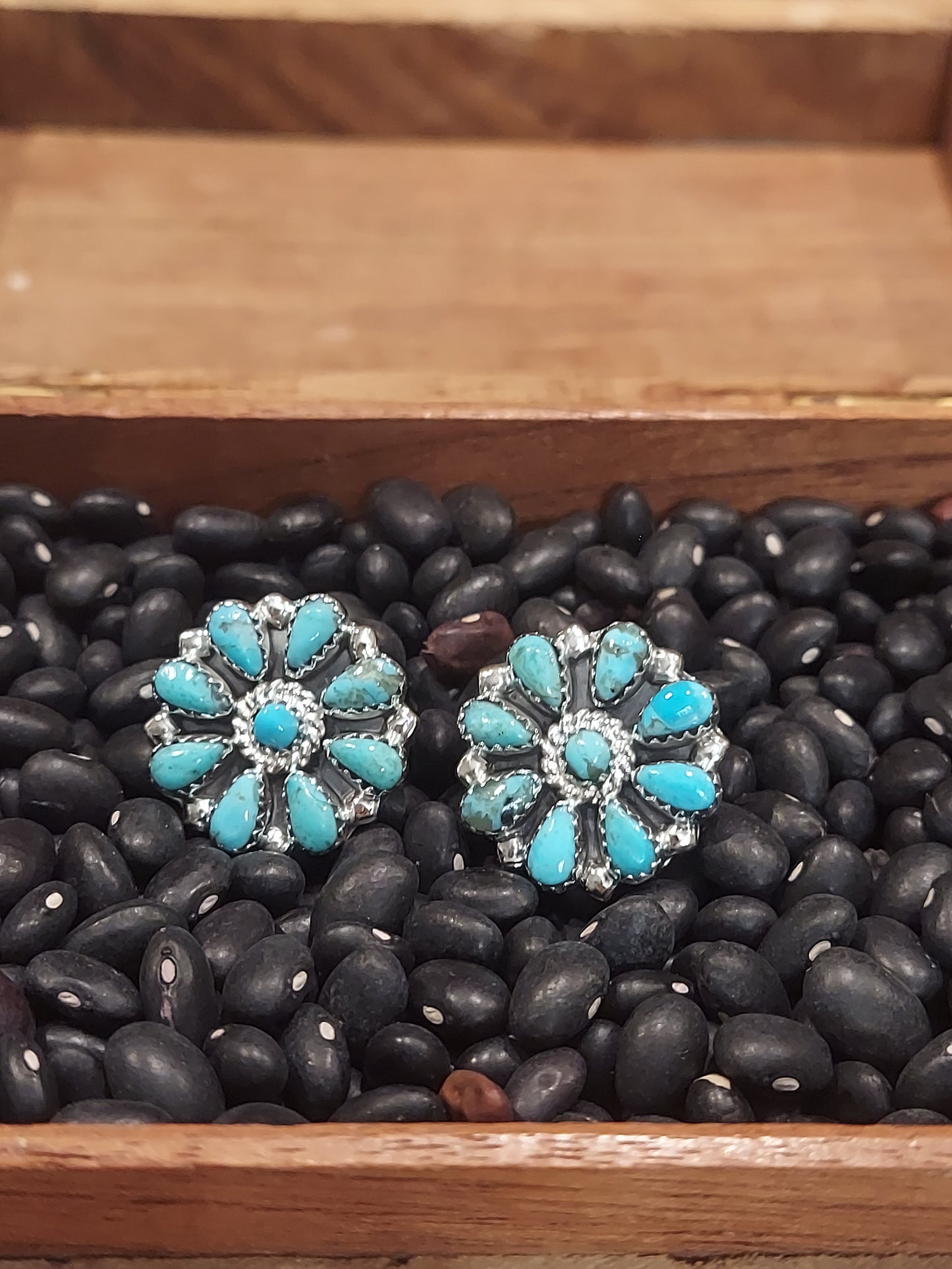 Turquoise Cluster Earrings