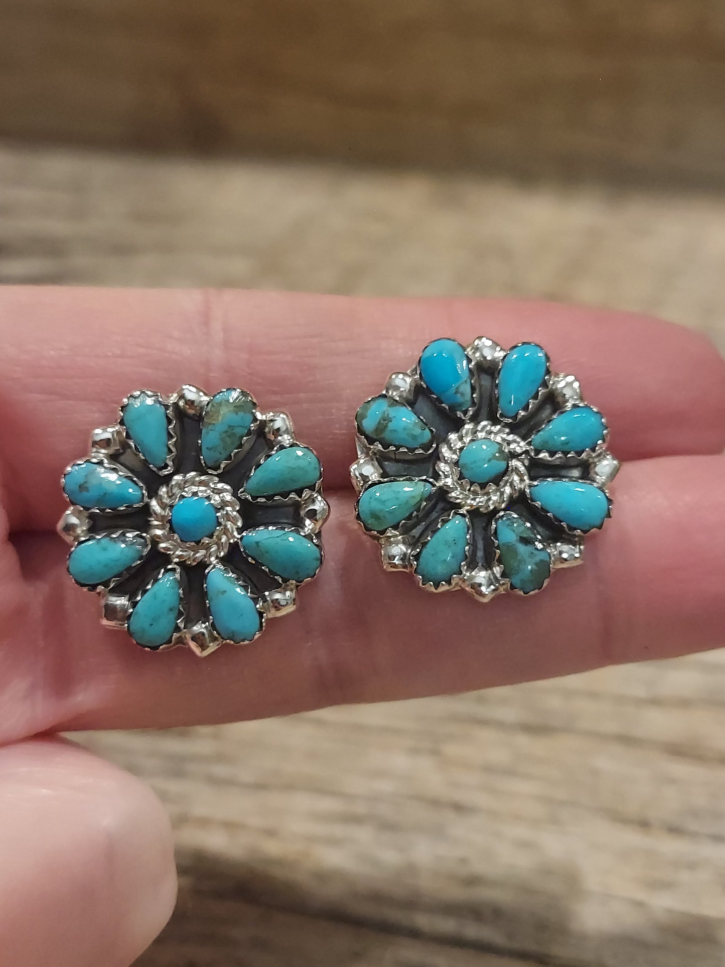 Turquoise Cluster Earrings