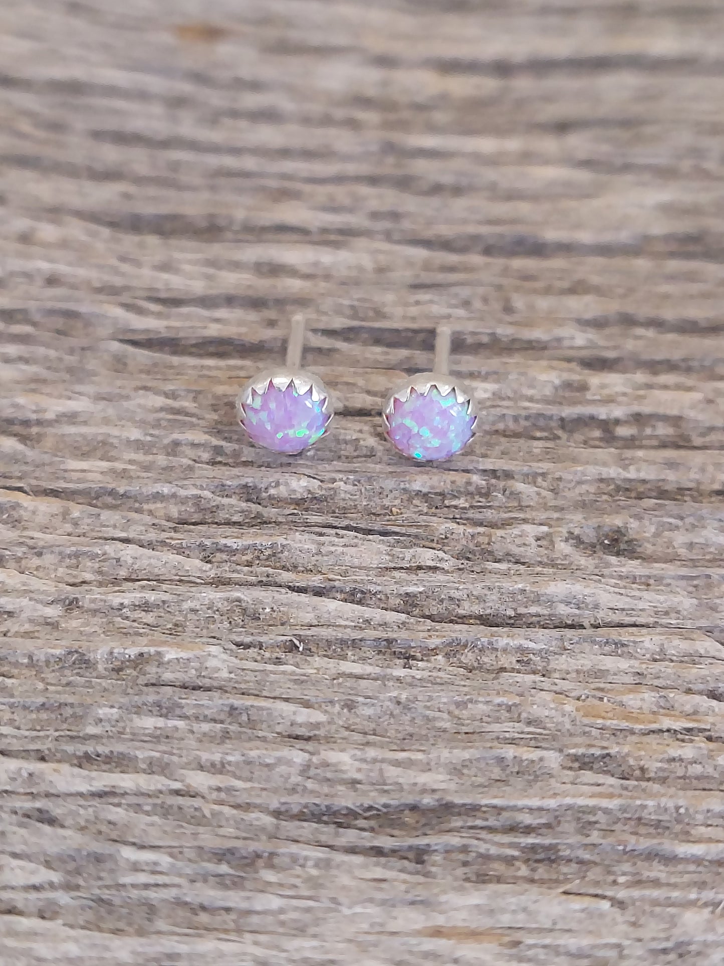 Pink Opal Earrings