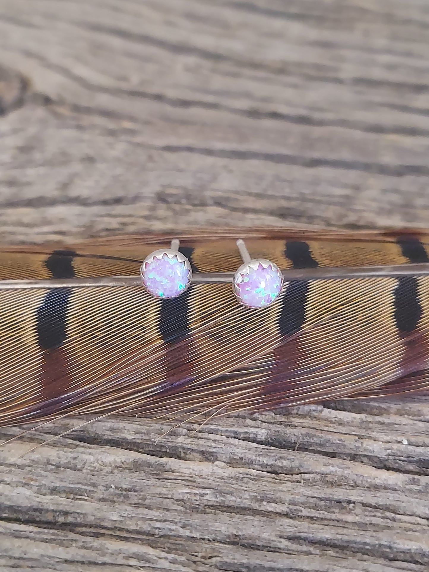 Pink Opal Earrings