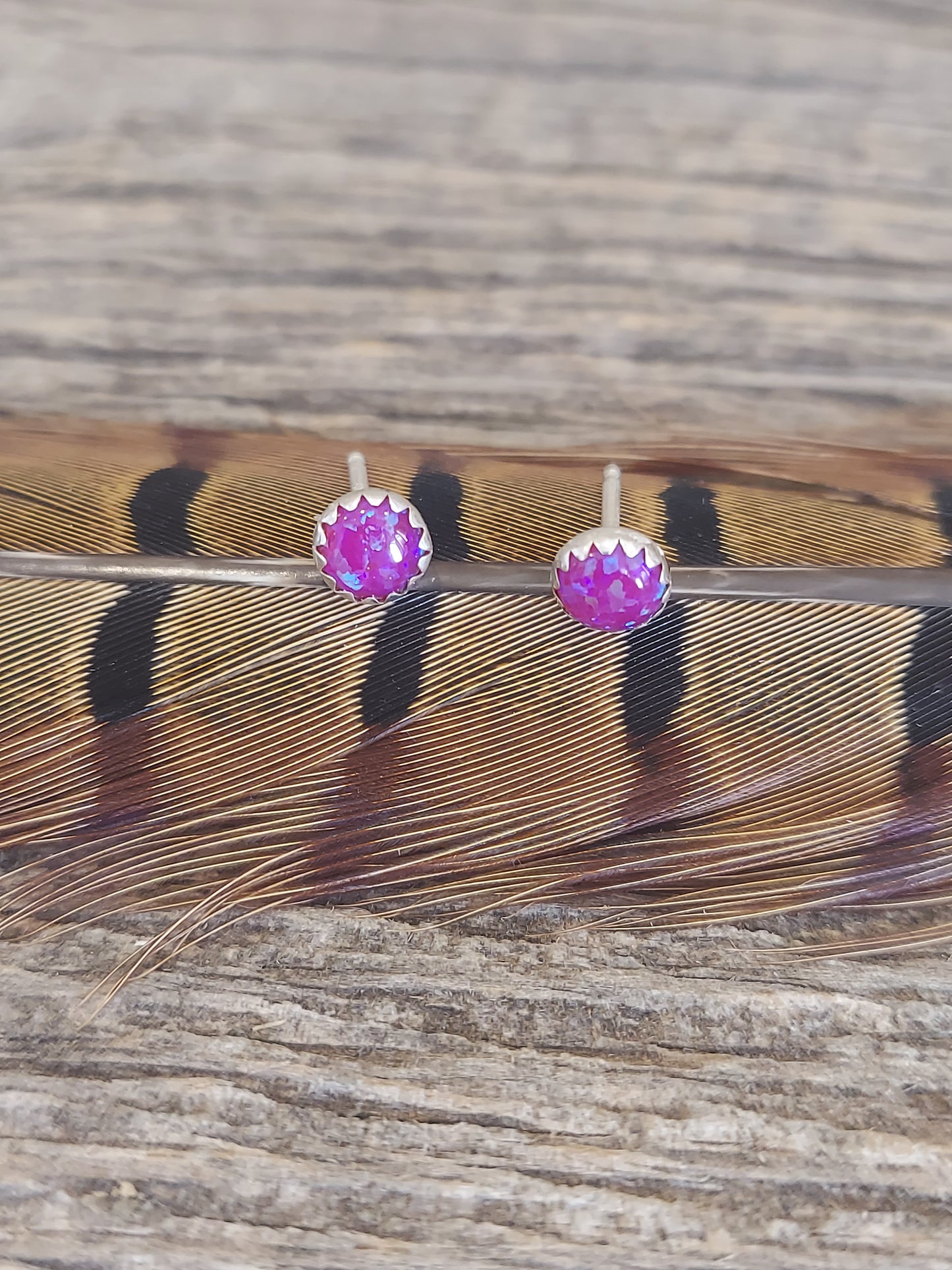 Purple Opal Earrings