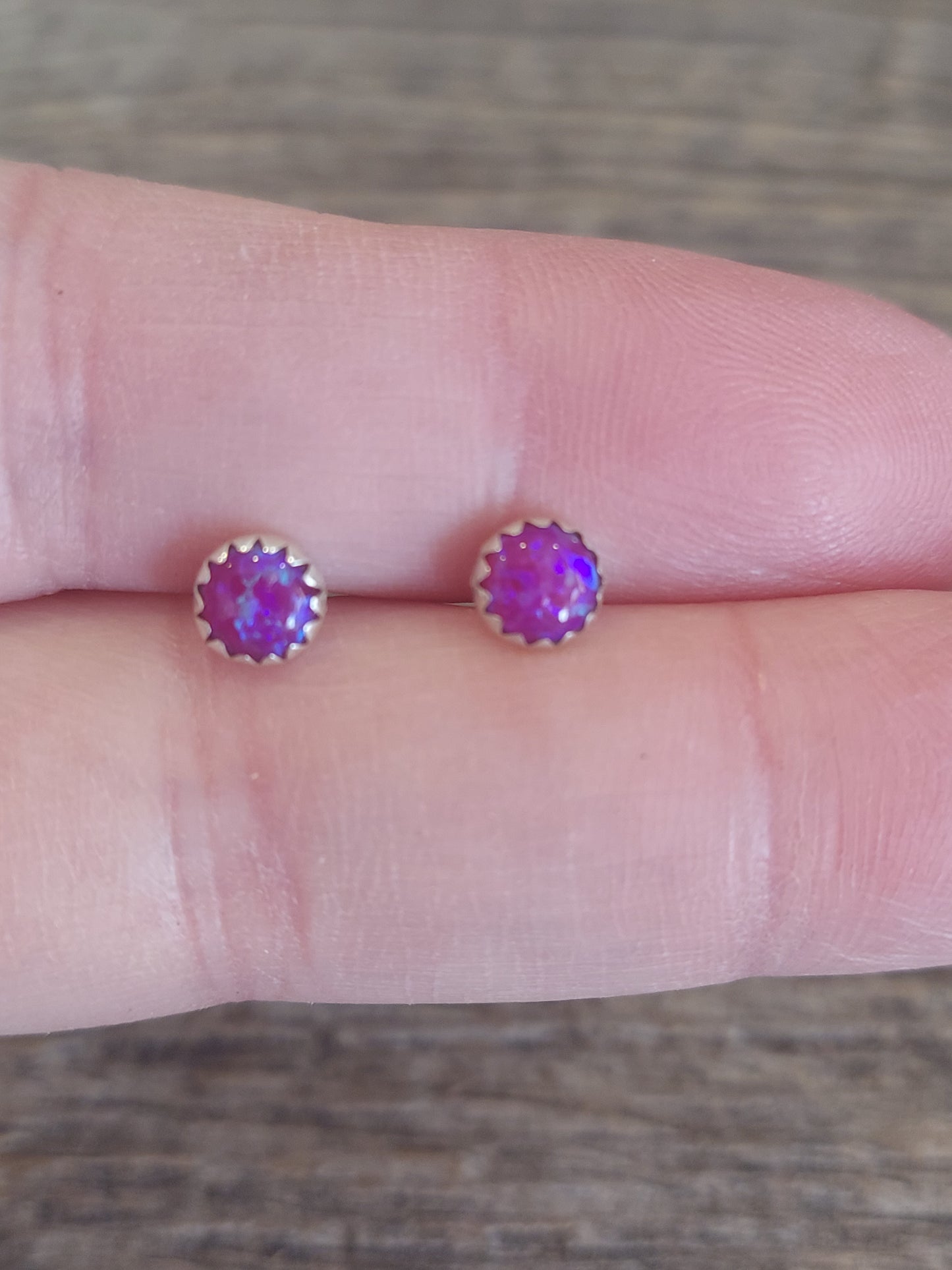 Purple Opal Earrings