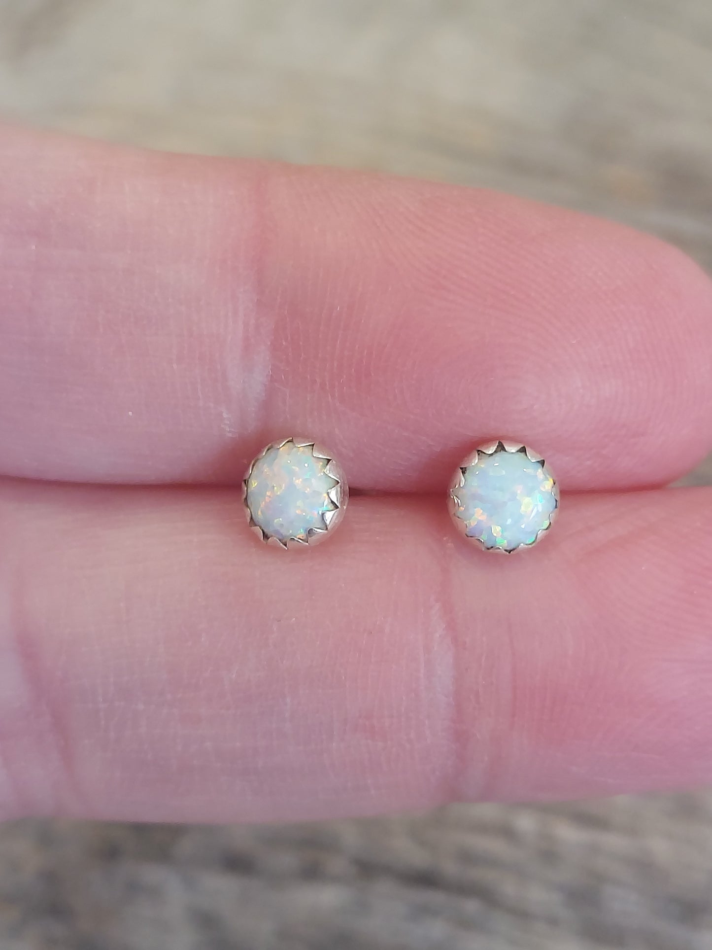 Small Opal Earrings