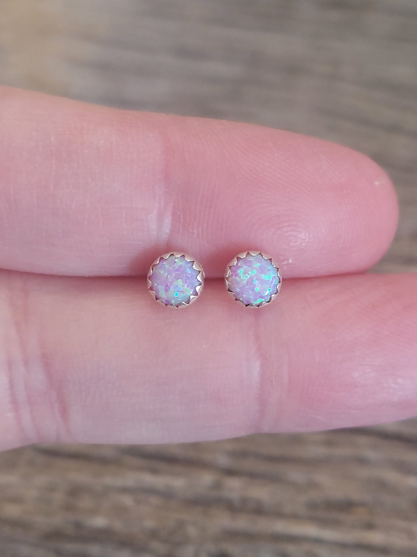 Pink Opal Earrings