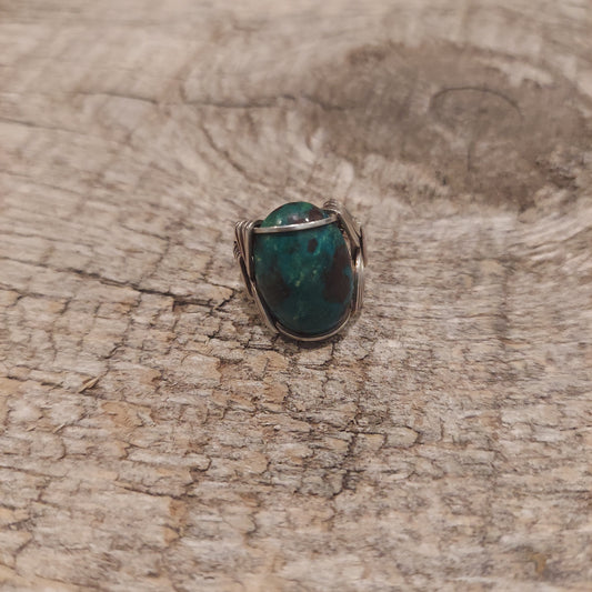Wired Dalmatian Jasper Ring