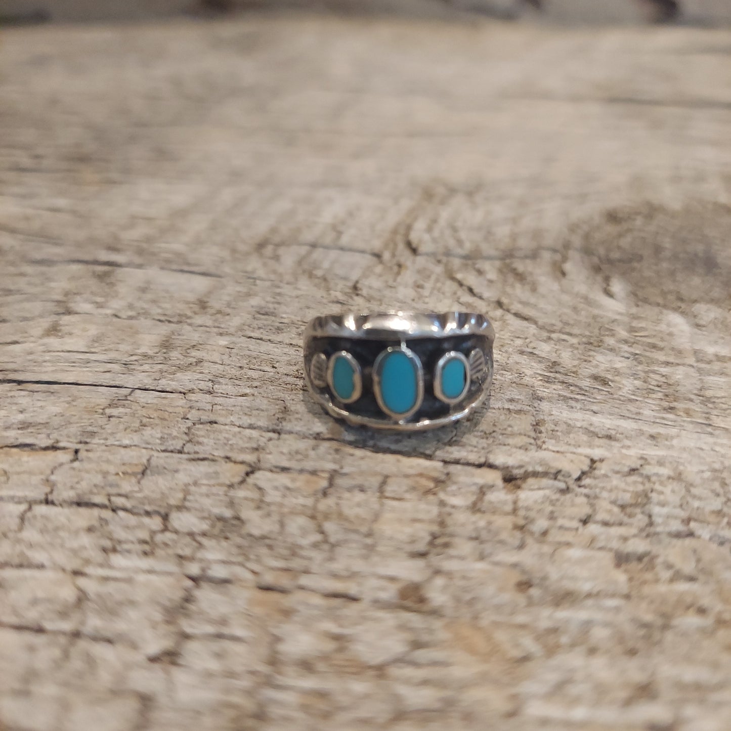 3 Stone Turquoise Ring