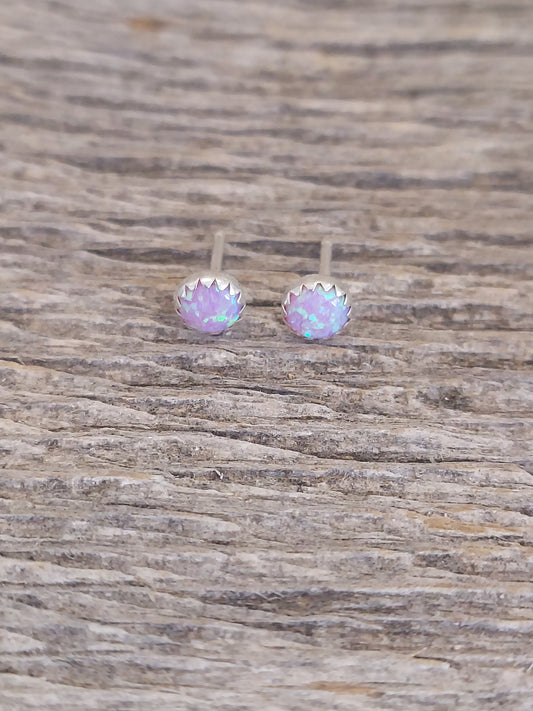 Pink Opal Earrings
