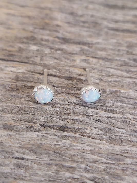 Small Opal Earrings