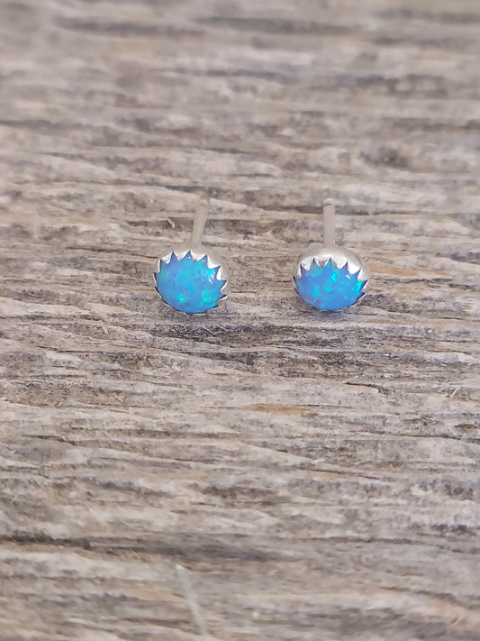 Light Blue Opal Earrings